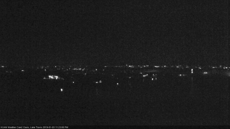Lake Travis webcam, January 3, 2019 10:25 PM CT