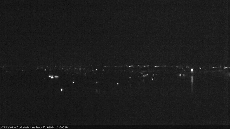 Lake Travis webcam, January 3, 2019 11:05 PM CT
