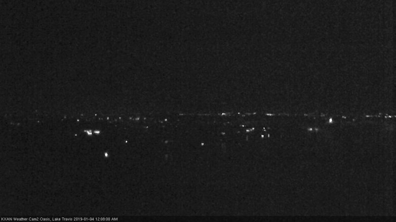 Lake Travis webcam, January 3, 2019 11:10 PM CT
