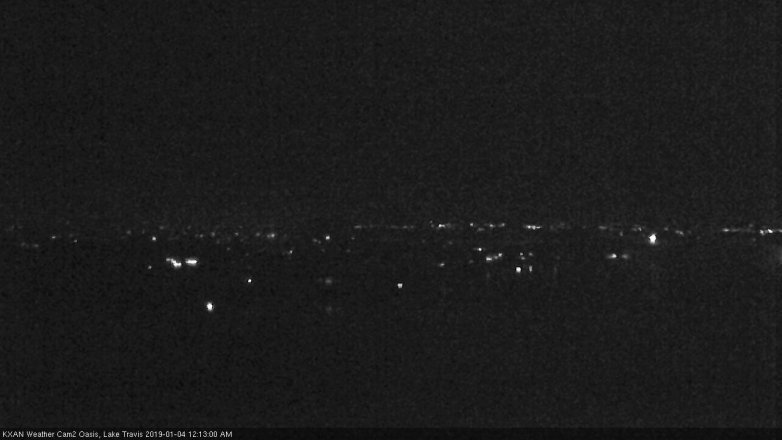 Lake Travis webcam, January 3, 2019 11:15 PM CT