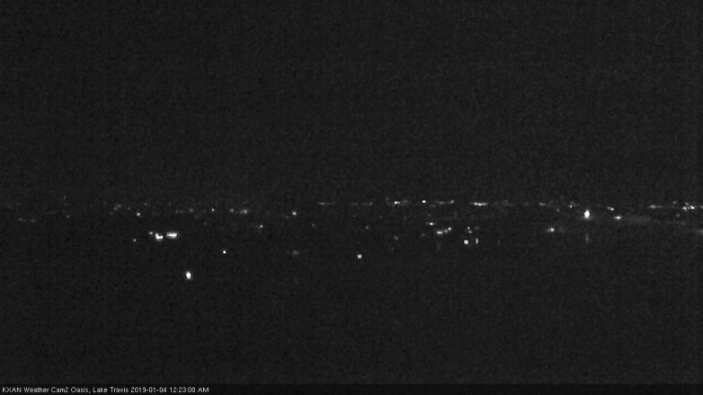 Lake Travis webcam, January 3, 2019 11:25 PM CT