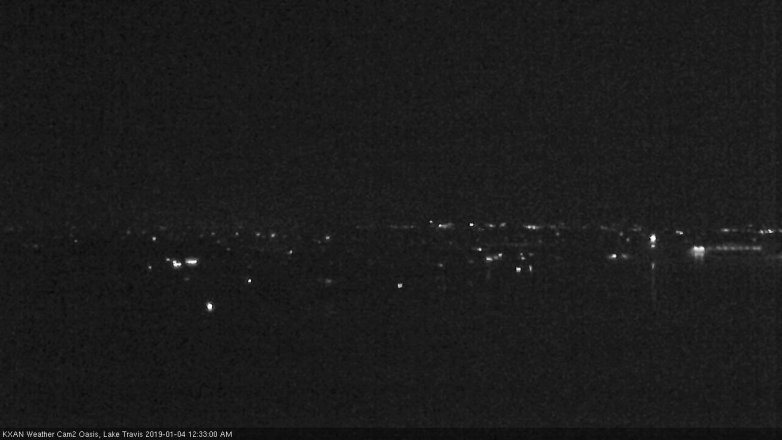 Lake Travis webcam, January 3, 2019 11:35 PM CT