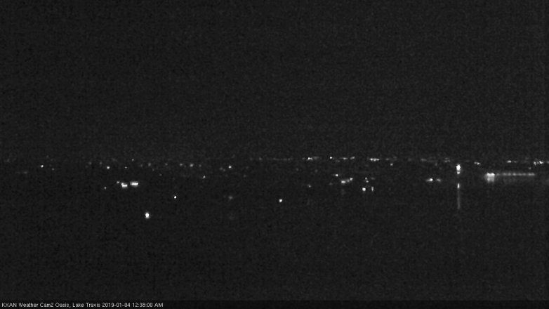 Lake Travis webcam, January 3, 2019 11:40 PM CT