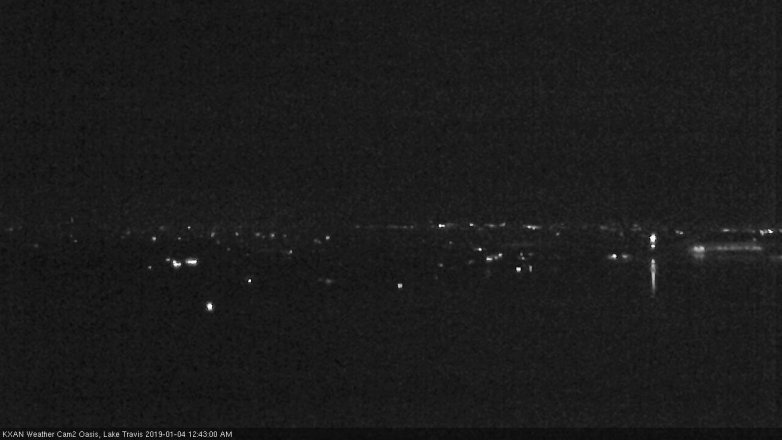 Lake Travis webcam, January 3, 2019 11:45 PM CT