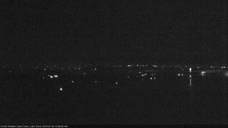 Lake Travis webcam, January 3, 2019 11:50 PM CT
