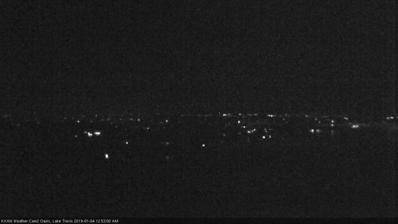 Lake Travis webcam, January 3, 2019 11:55 PM CT