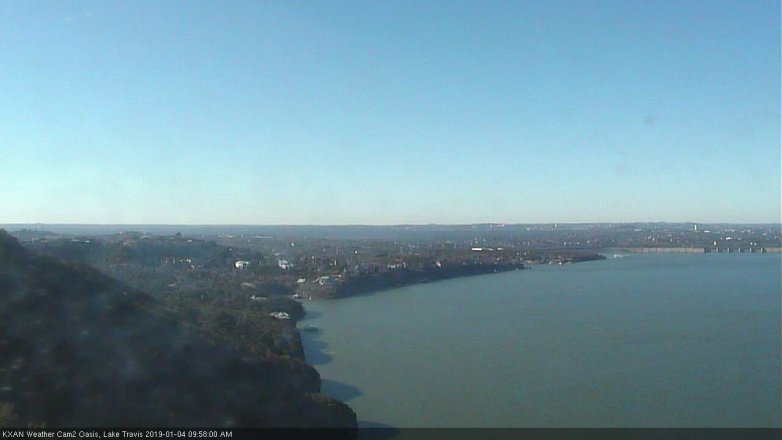 Lake Travis webcam, January 4, 2019 9:00 AM CT