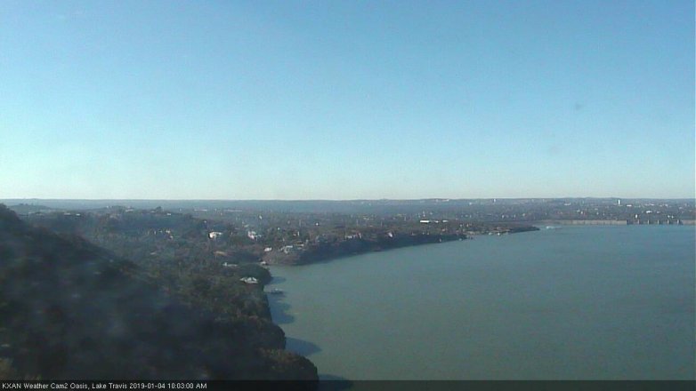 Lake Travis webcam, January 4, 2019 9:05 AM CT