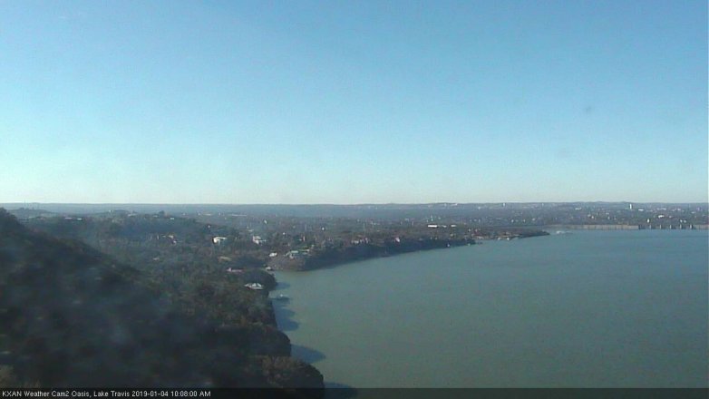 Lake Travis webcam, January 4, 2019 9:10 AM CT