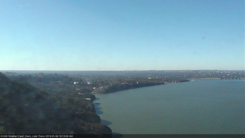 Lake Travis webcam, January 4, 2019 9:15 AM CT