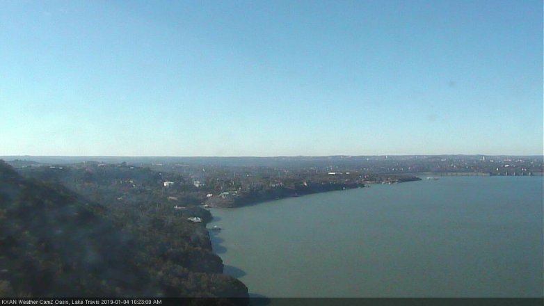 Lake Travis webcam, January 4, 2019 9:25 AM CT
