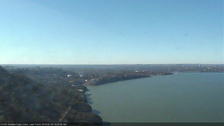 Lake Travis webcam, January 4, 2019 9:35 AM CT