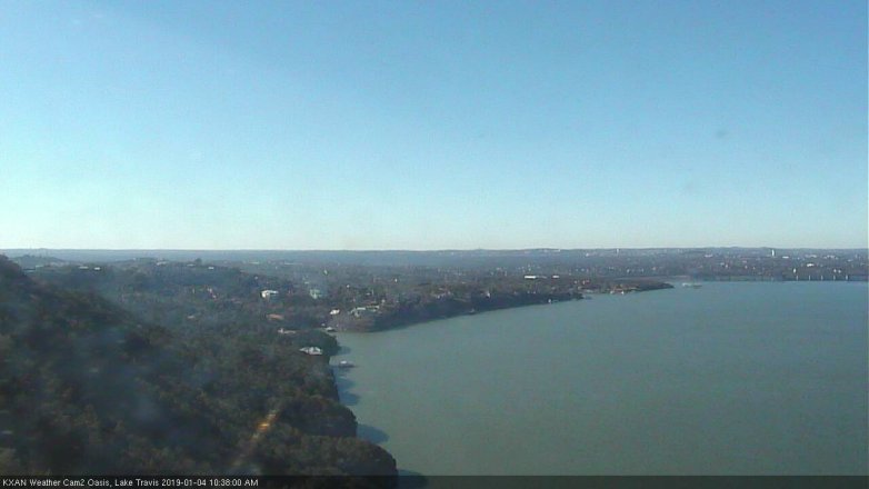 Lake Travis webcam, January 4, 2019 9:40 AM CT
