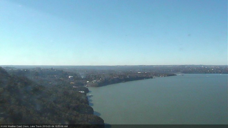 Lake Travis webcam, January 4, 2019 9:55 AM CT