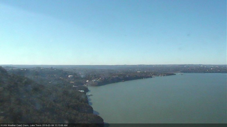 Lake Travis webcam, January 4, 2019 10:15 AM CT