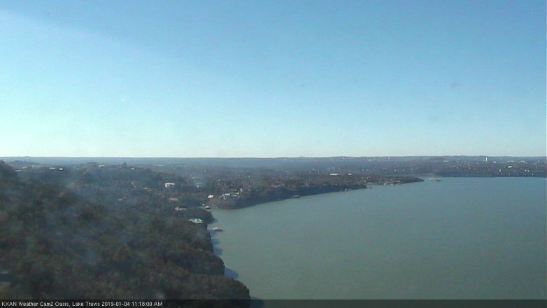 Lake Travis webcam, January 4, 2019 10:20 AM CT