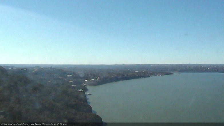 Lake Travis webcam, January 4, 2019 10:45 AM CT