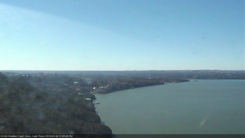 Lake Travis webcam, January 4, 2019 11:10 AM CT
