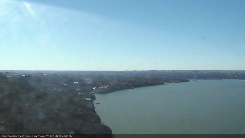 Lake Travis webcam, January 4, 2019 11:45 AM CT