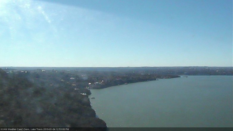 Lake Travis webcam, January 4, 2019 11:55 AM CT