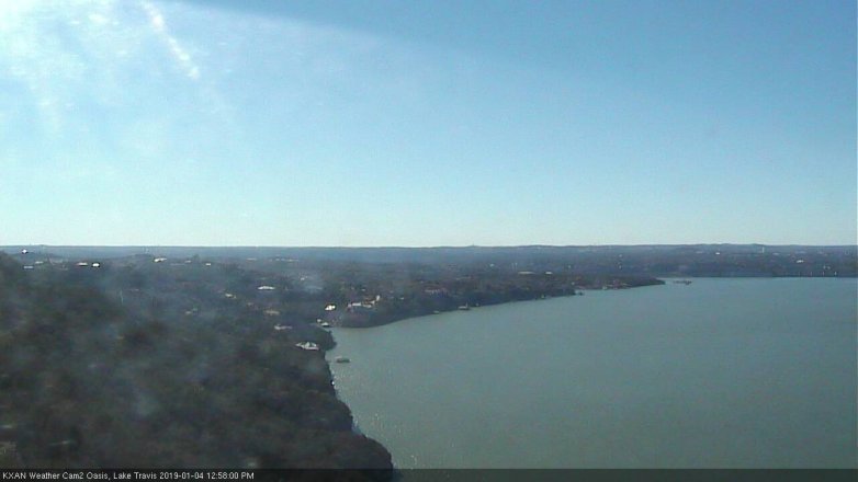 Lake Travis webcam, January 4, 2019 12:00 PM CT