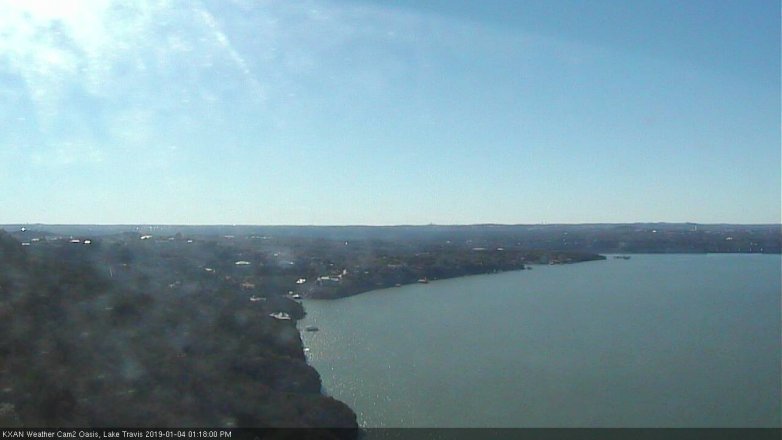 Lake Travis webcam, January 4, 2019 12:20 PM CT
