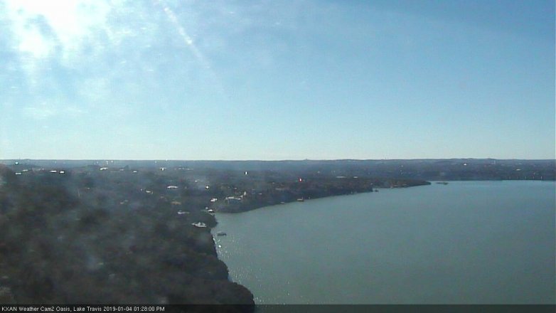 Lake Travis webcam, January 4, 2019 12:30 PM CT