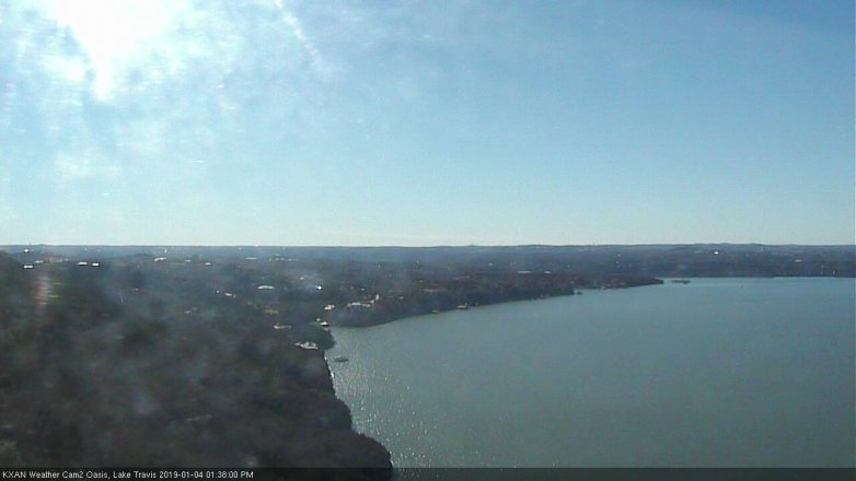 Lake Travis webcam, January 4, 2019 12:40 PM CT