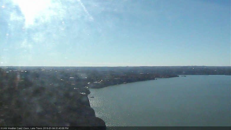 Lake Travis webcam, January 4, 2019 12:45 PM CT