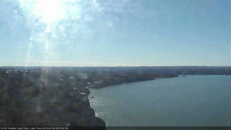 Lake Travis webcam, January 4, 2019 1:05 PM CT