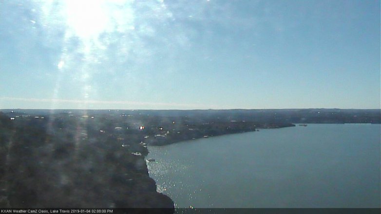 Lake Travis webcam, January 4, 2019 1:10 PM CT