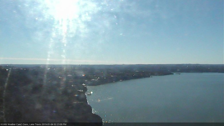Lake Travis webcam, January 4, 2019 1:25 PM CT