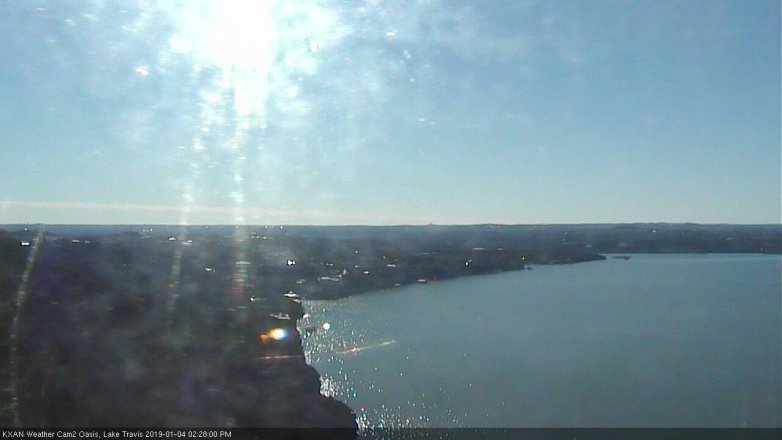 Lake Travis webcam, January 4, 2019 1:30 PM CT