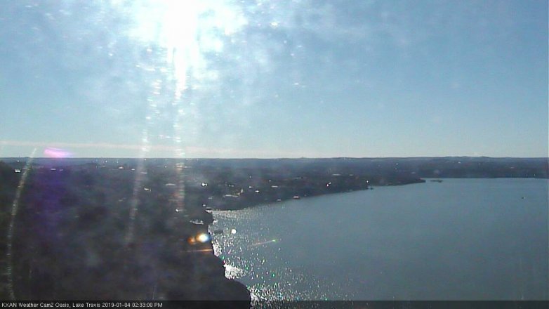 Lake Travis webcam, January 4, 2019 1:35 PM CT