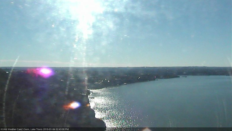 Lake Travis webcam, January 4, 2019 1:45 PM CT