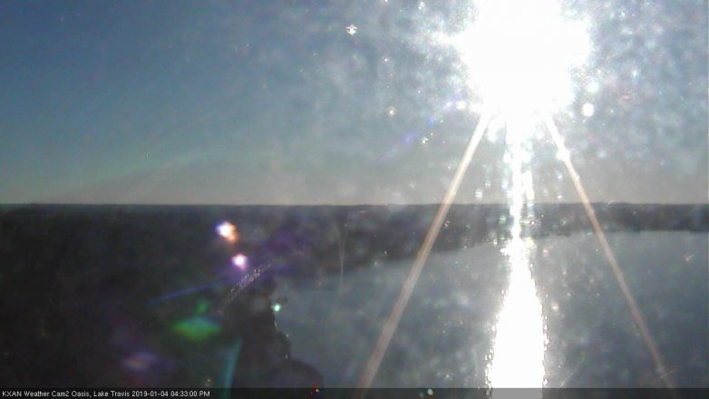 Lake Travis webcam, January 4, 2019 3:35 PM CT