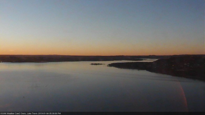 Lake Travis webcam, January 4, 2019 4:40 PM CT