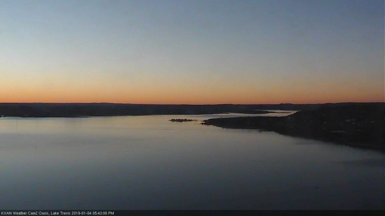 Lake Travis webcam, January 4, 2019 4:45 PM CT