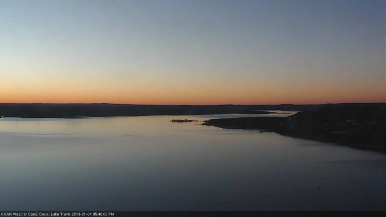Lake Travis webcam, January 4, 2019 4:50 PM CT