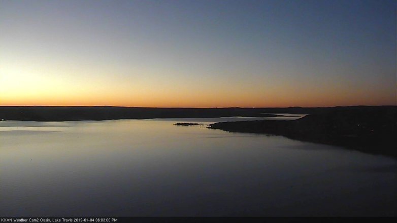 Lake Travis webcam, January 4, 2019 5:05 PM CT
