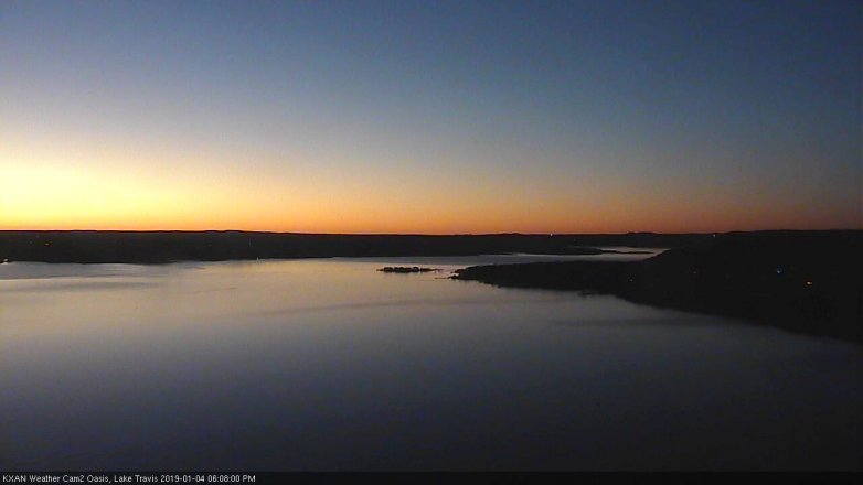 Lake Travis webcam, January 4, 2019 5:10 PM CT