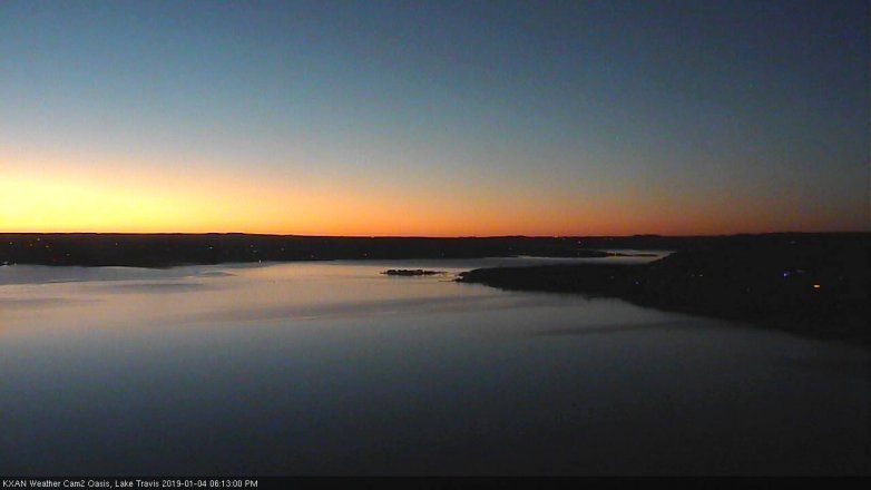 Lake Travis webcam, January 4, 2019 5:15 PM CT