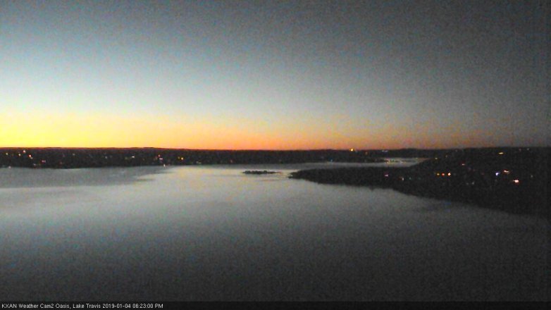 Lake Travis webcam, January 4, 2019 5:25 PM CT