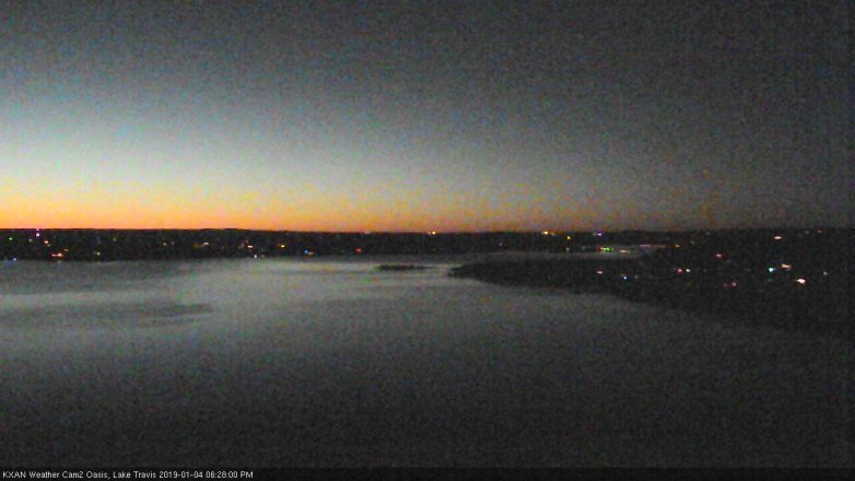 Lake Travis webcam, January 4, 2019 5:30 PM CT