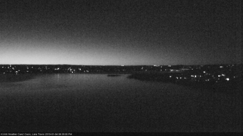 Lake Travis webcam, January 4, 2019 5:40 PM CT