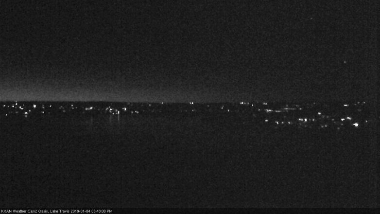 Lake Travis webcam, January 4, 2019 5:50 PM CT