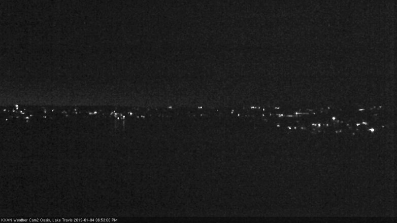 Lake Travis webcam, January 4, 2019 5:55 PM CT