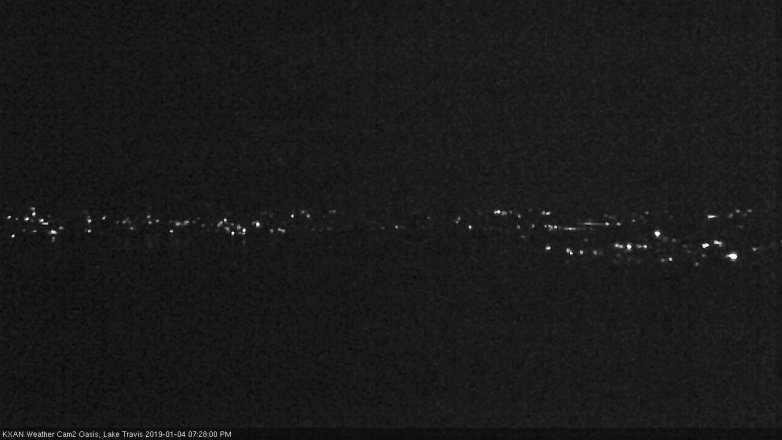 Lake Travis webcam, January 4, 2019 6:30 PM CT