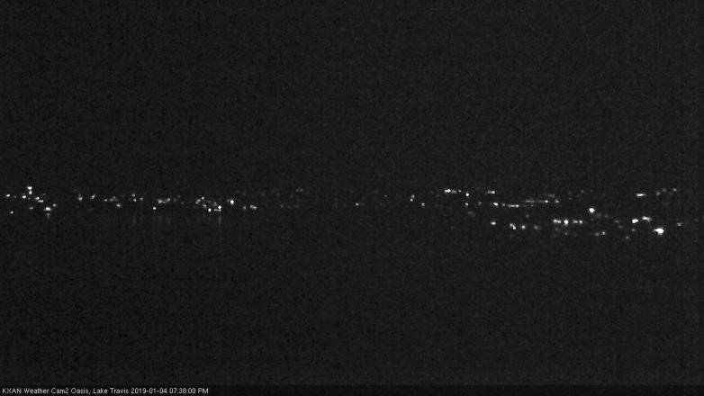 Lake Travis webcam, January 4, 2019 6:40 PM CT
