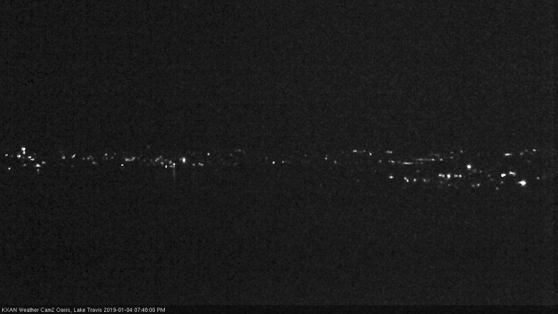 Lake Travis webcam, January 4, 2019 6:50 PM CT